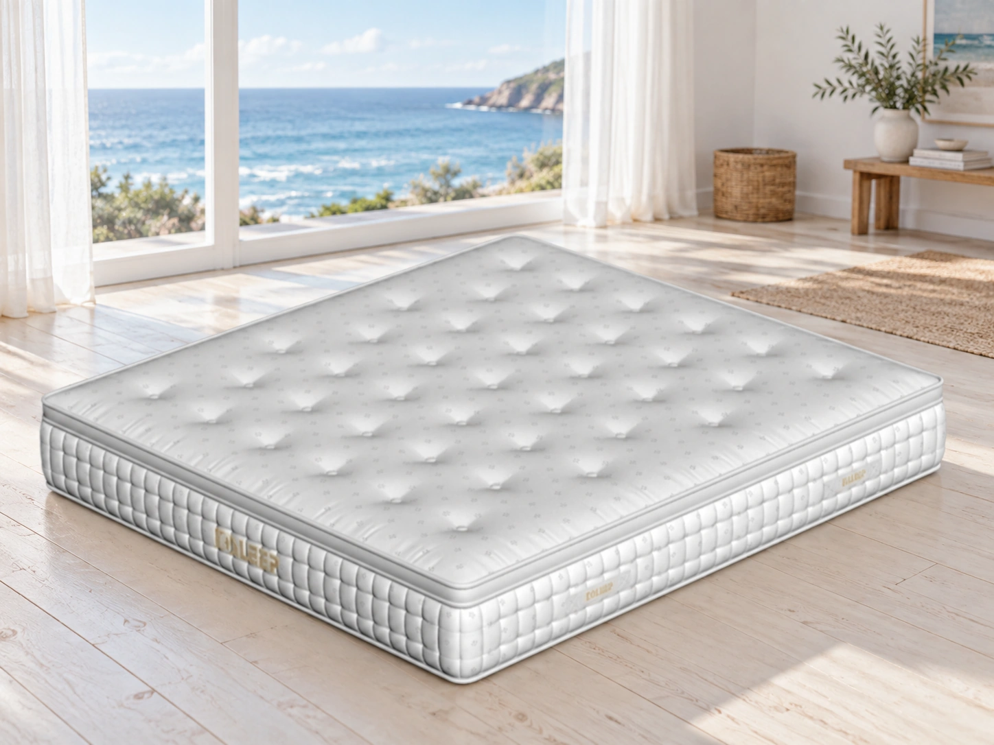 Anshui Air 6F Adaptive Smart Mattress: Scene illustration | Coastal bedroom scene