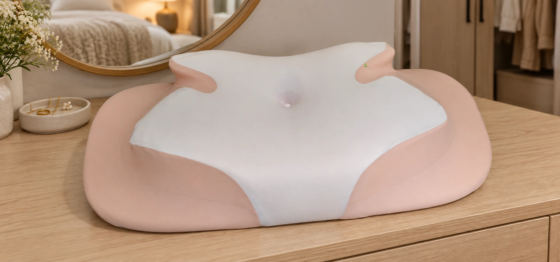 Anshui Cloud Memory Foam Pillow: Bedroom dresser preparation · Scene illustration