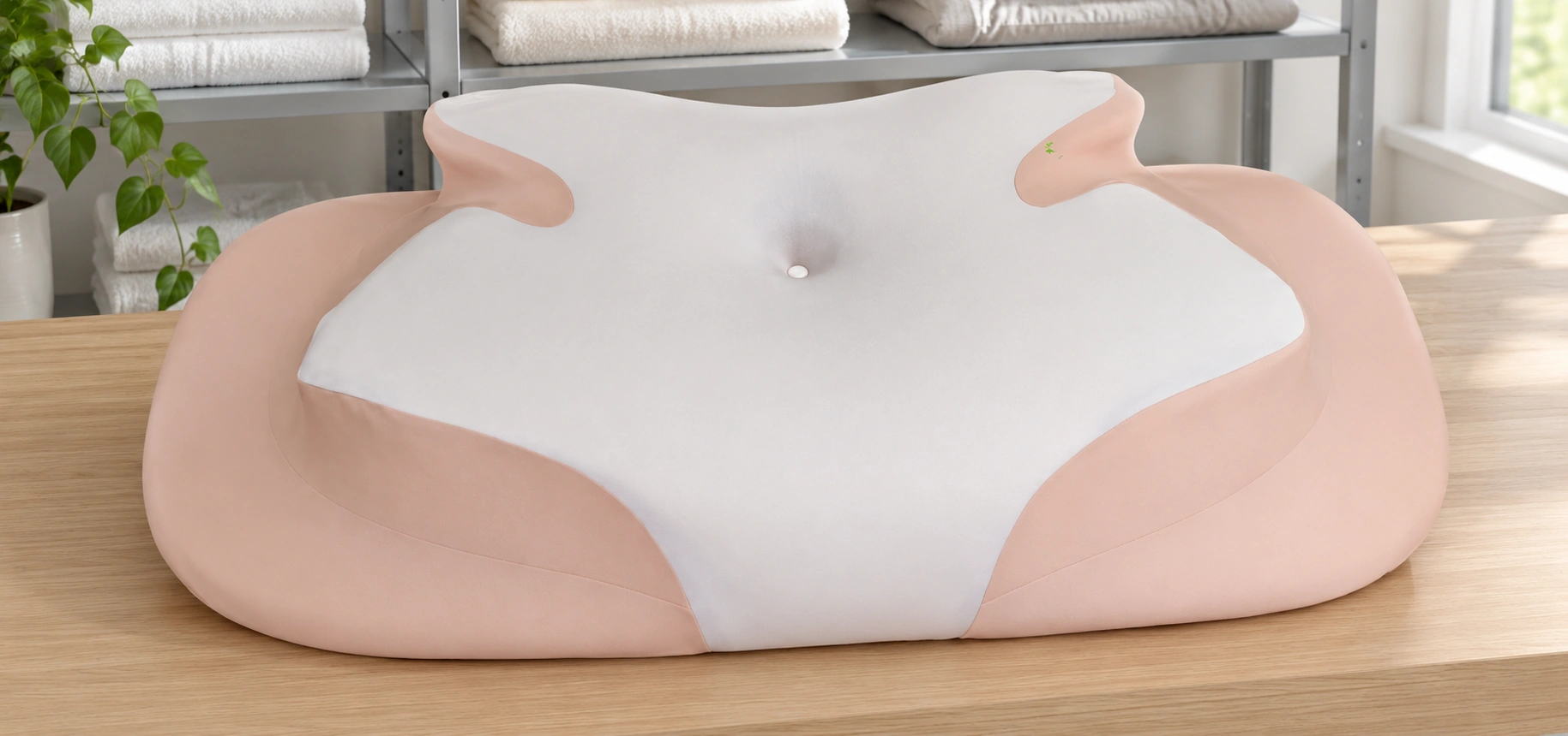 Anshui Cloud Memory Foam Pillow: Linen-shelf studio · Scene illustration