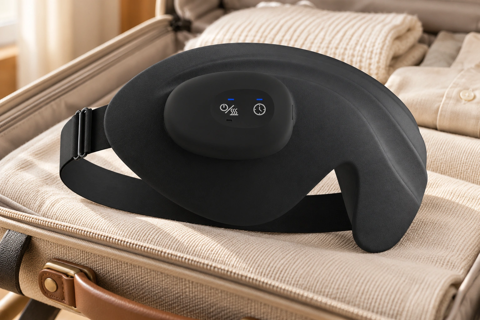 Anshui Washable Heated Eye Mask: Open suitcase packing