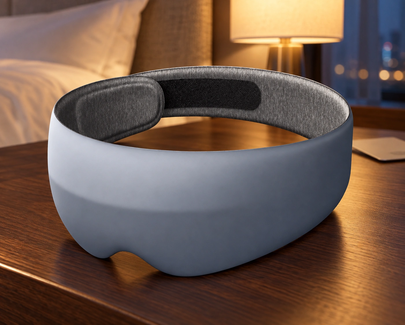 Anshui Light-Blocking Eye Mask: Hotel nightstand · Scene illustration