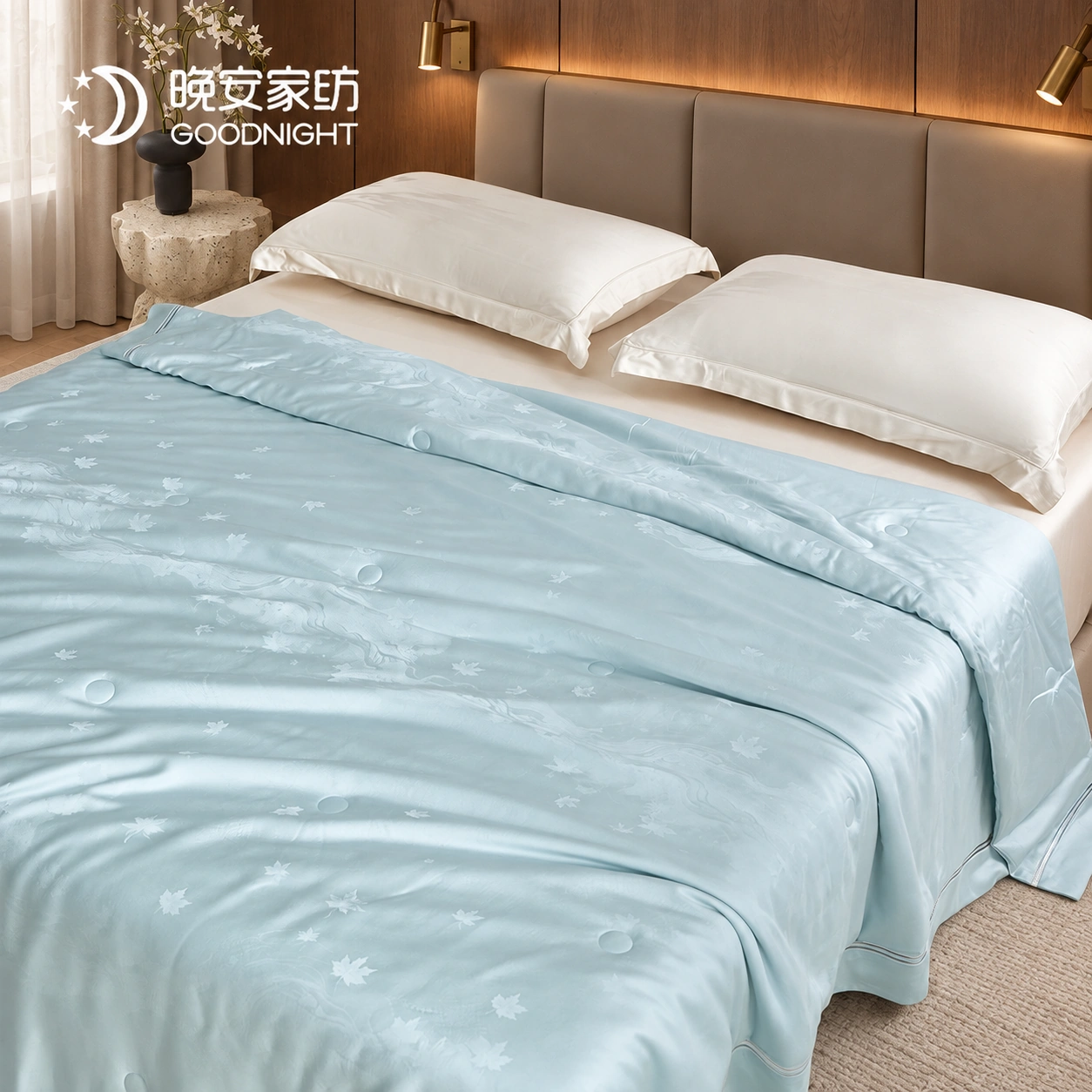 Dianjing Tiansi Jacquard Summer Quilt: Hotel room · Scene illustration