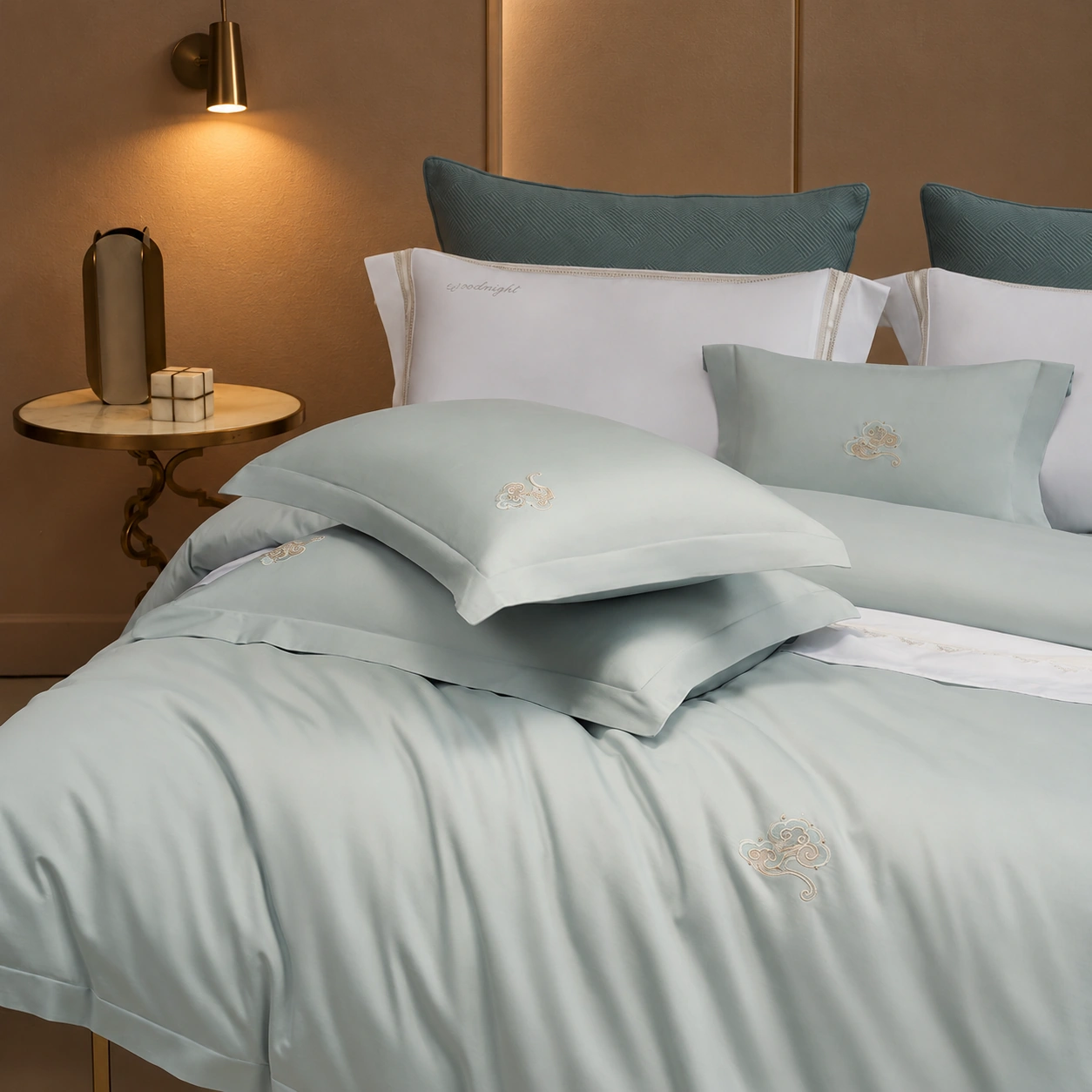 Pingbu Qingyun Four-Piece Bedding Set: Reading bedroom