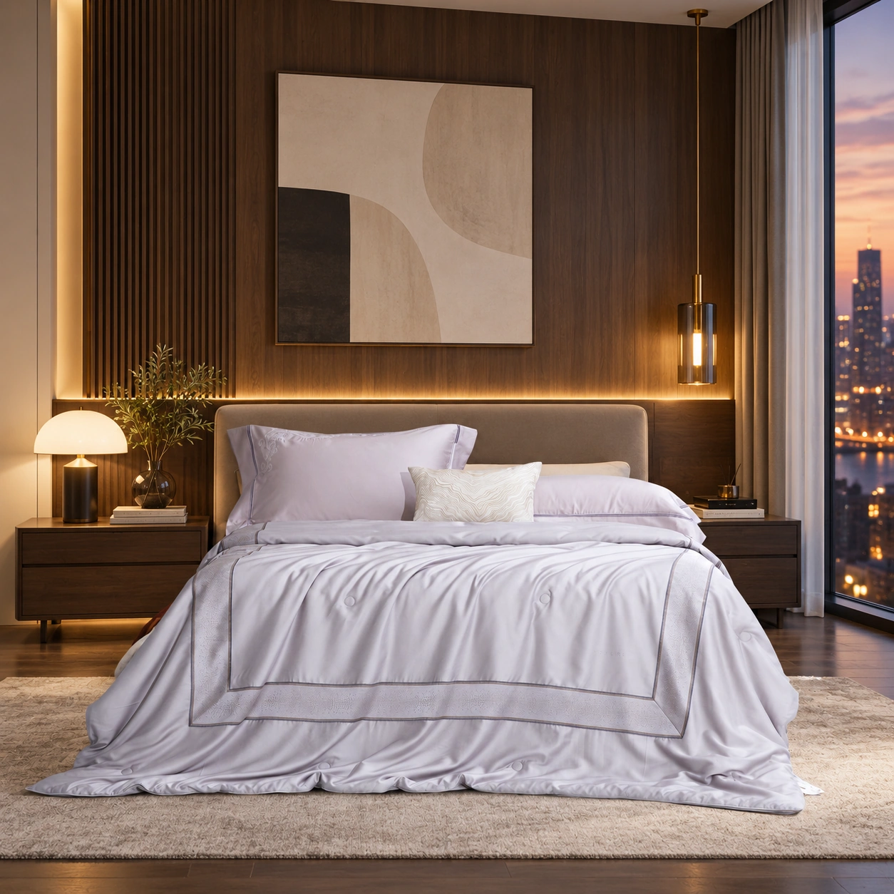 Yunrou No. 1 Mulberry Silk Quilt: City-window bedroom · Scene illustration
