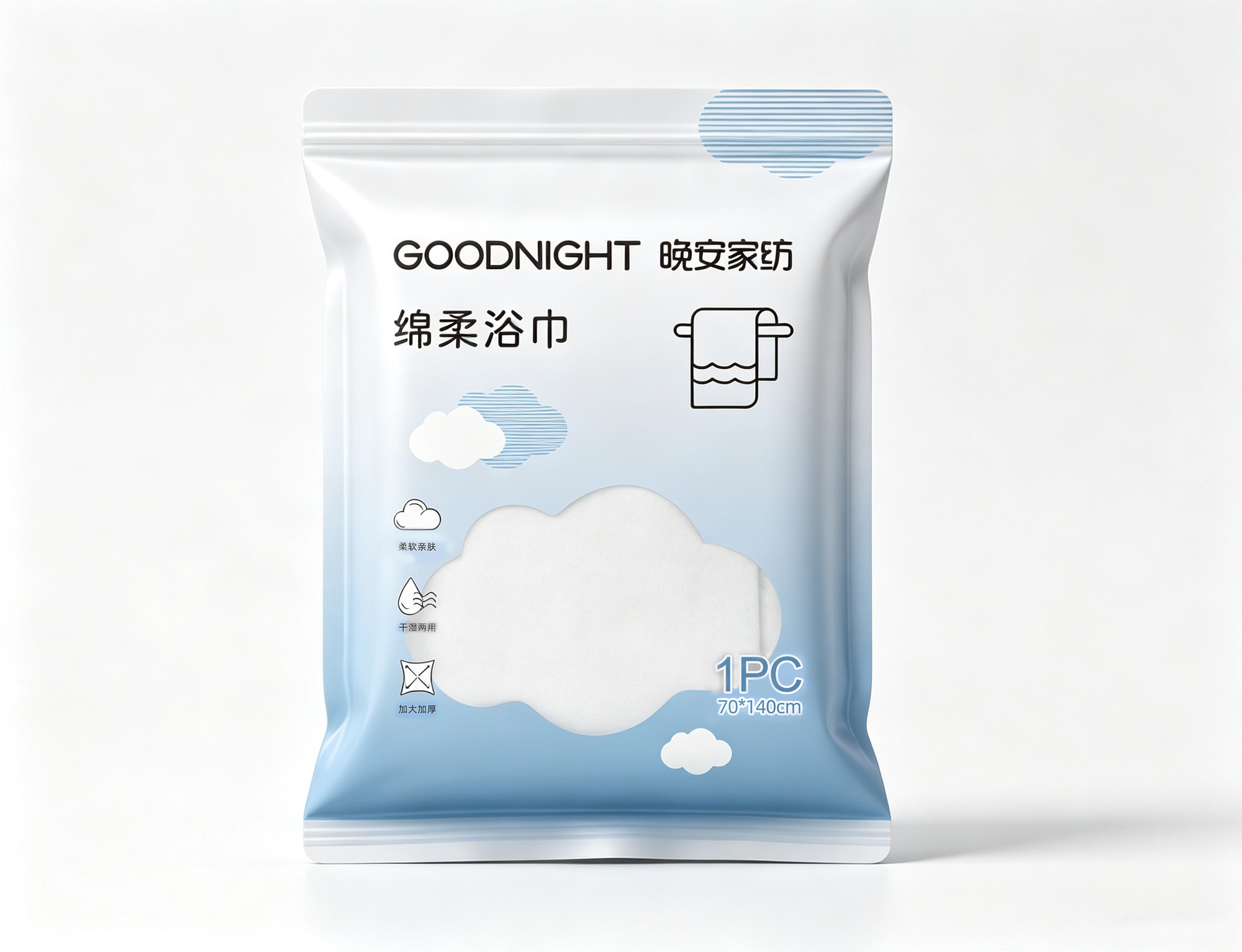 一次性洗脸巾/浴巾/床单款式参考（资料图）