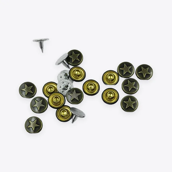 9 mm Antique-bronze-tone Copper Flat Rivets