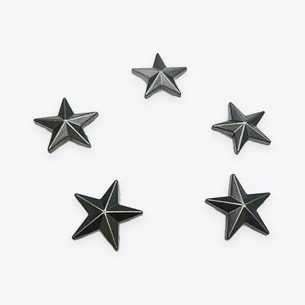 Three-dimensional Alloy Star Studs