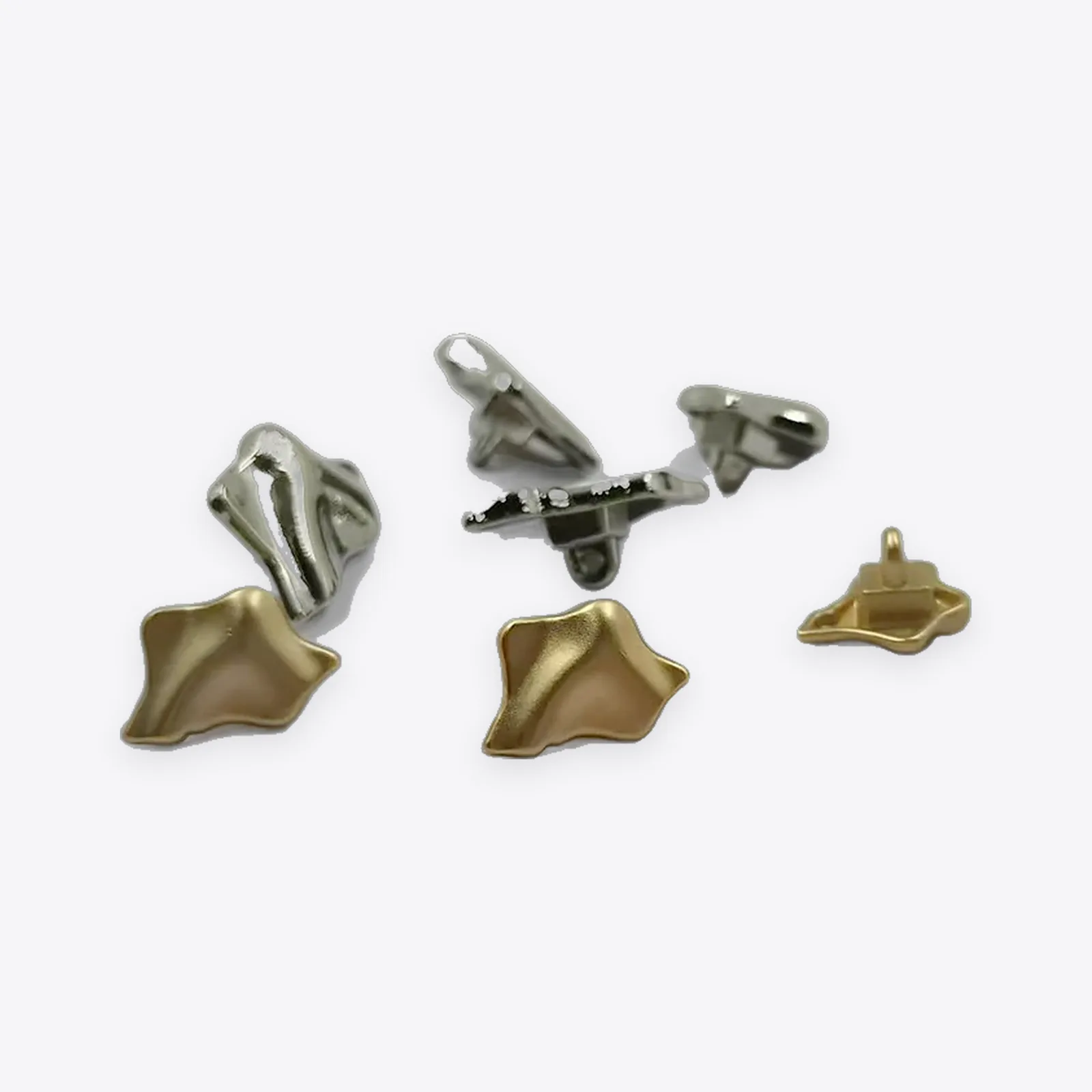 Irregular Covered Metal Shank Buttons