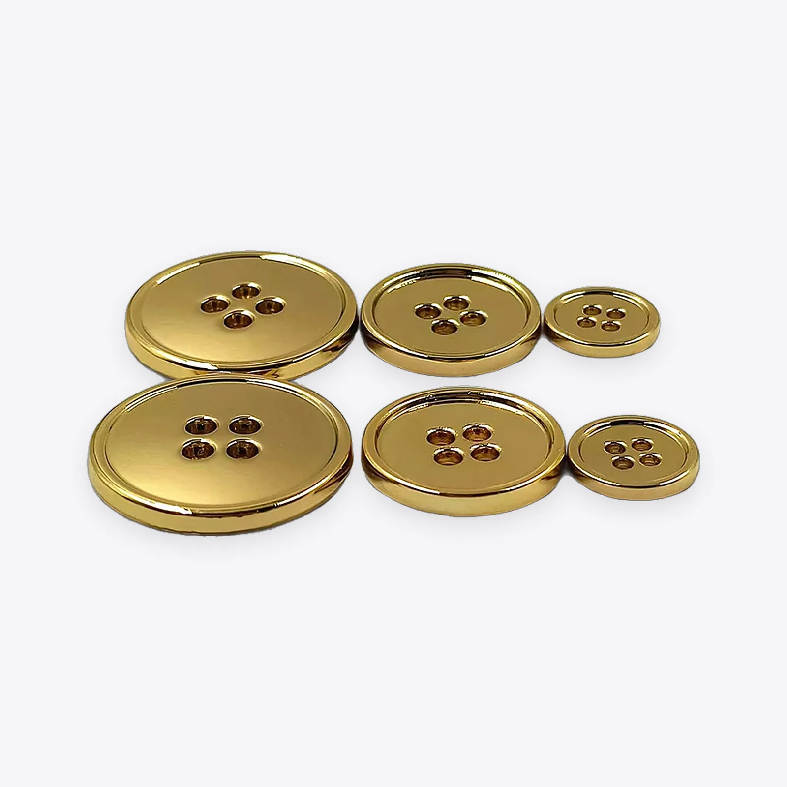 Slim-rim Zinc Alloy Four-hole Buttons