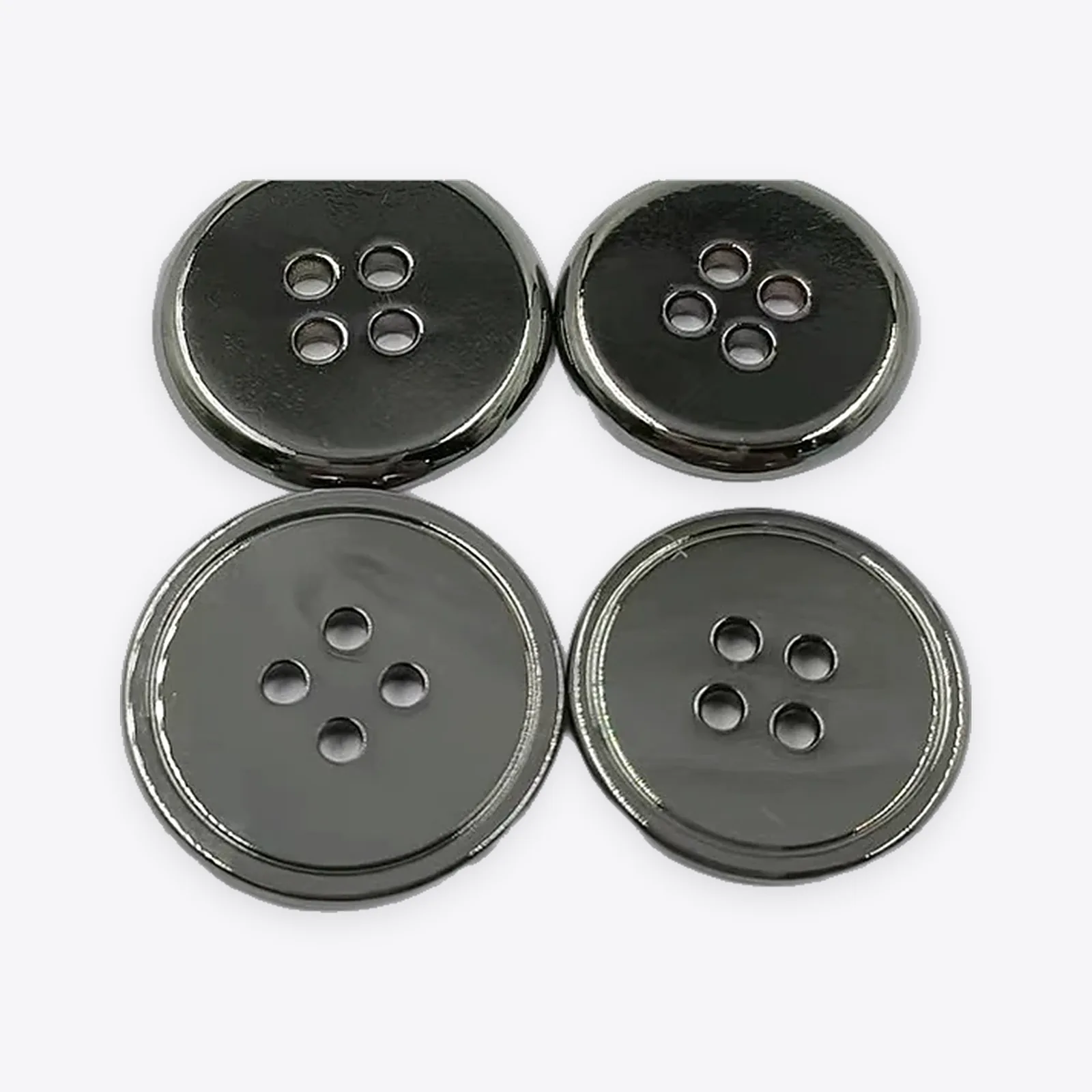 20 mm Gunmetal-tone Zinc Alloy Four-hole Buttons