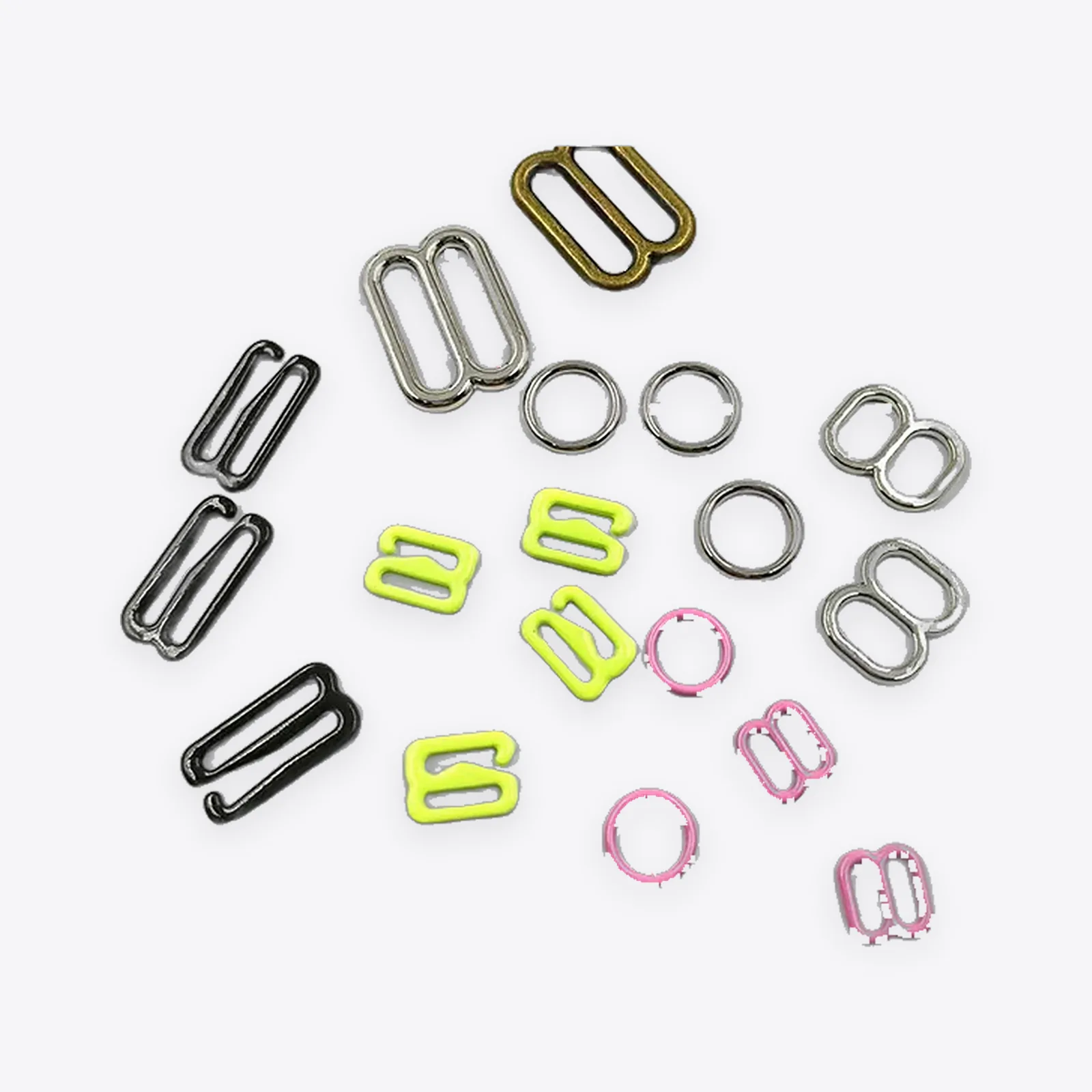 Zinc Alloy O-ring, Figure-eight & Nine-shaped Strap Adjusters