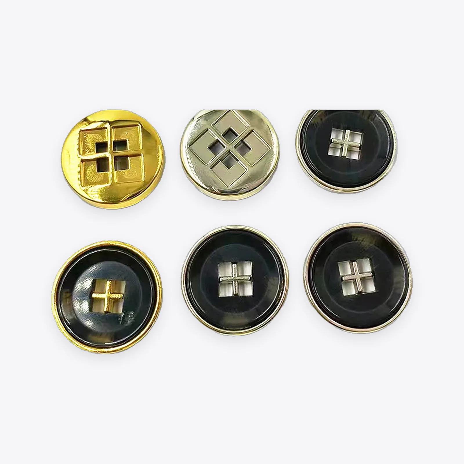 圆形锌合金四孔纽扣